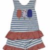 Girls * | Flash Sale Banana Split Patriotic Popsicle Short Set Girls