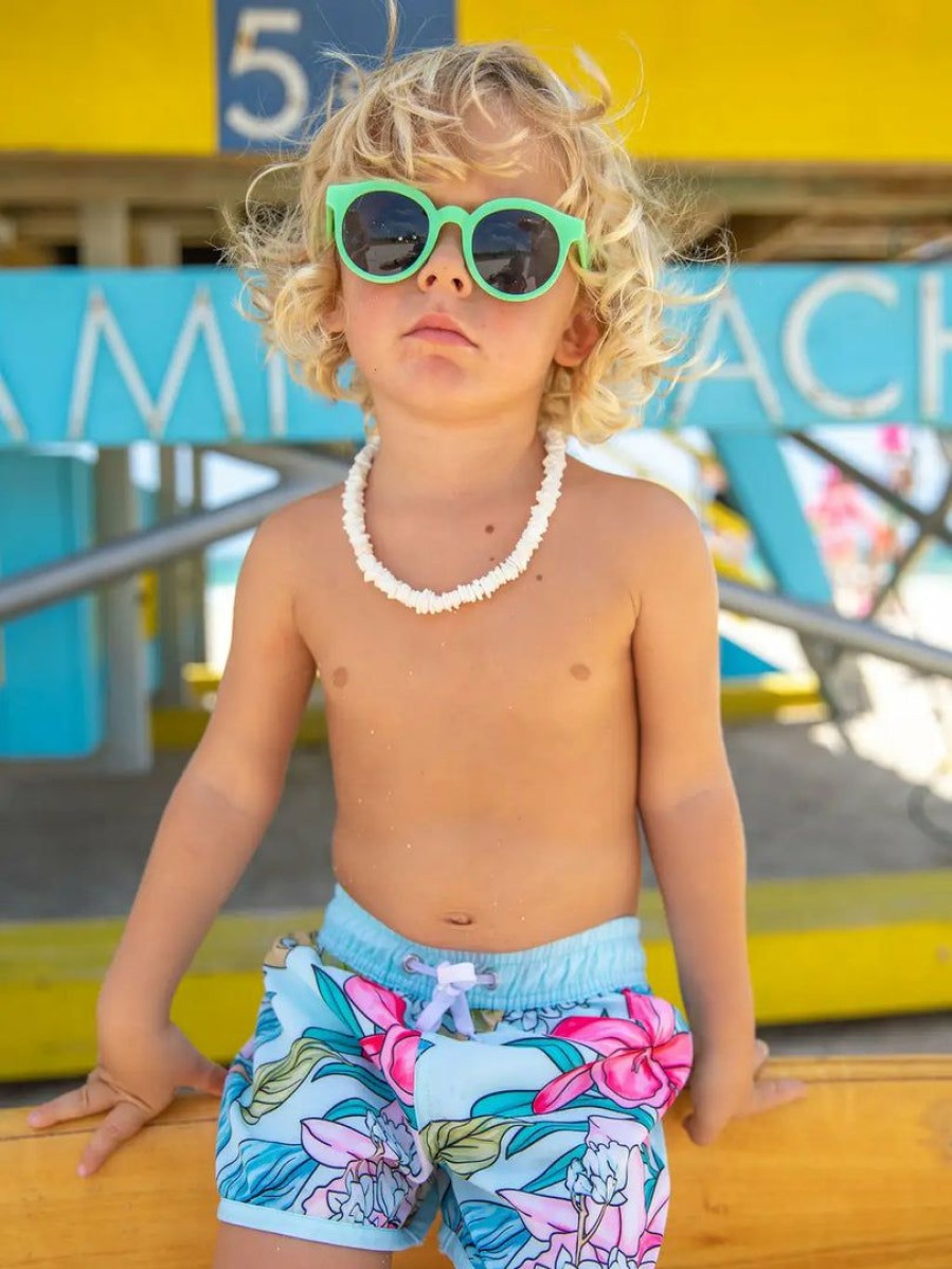 Boys * | New Blueberry Hill Boys Blueberry Bay Turtle Swimtrunks