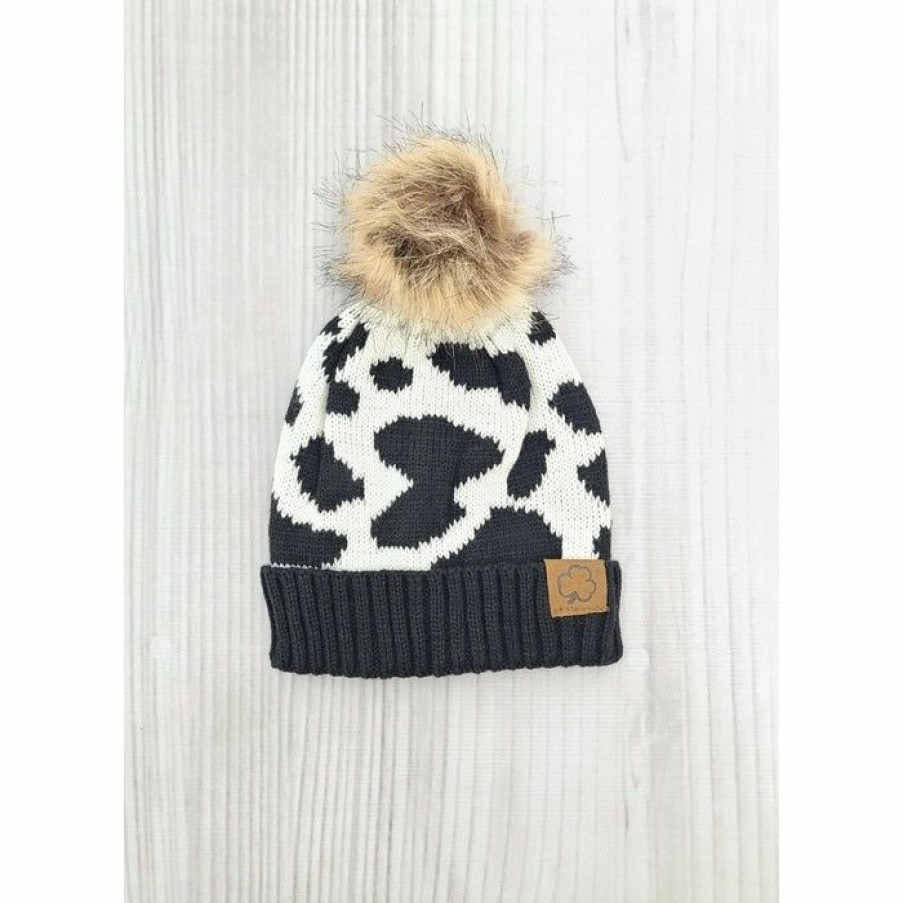 Girls * | Coupon Clover Cottage Girls Pom Beanie