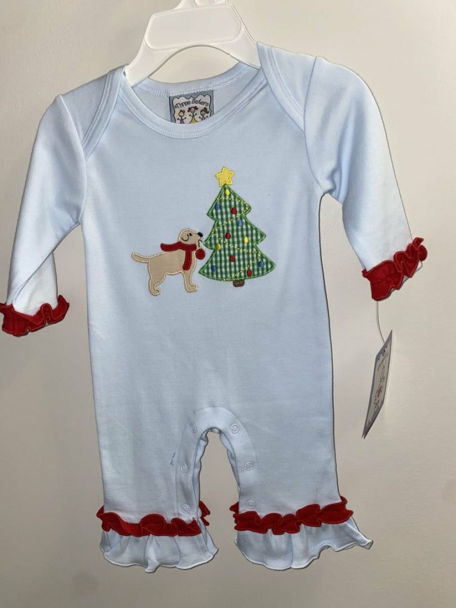 Baby Clothes * | Buy Three Sisters Christmas Helper Ruffle Romper