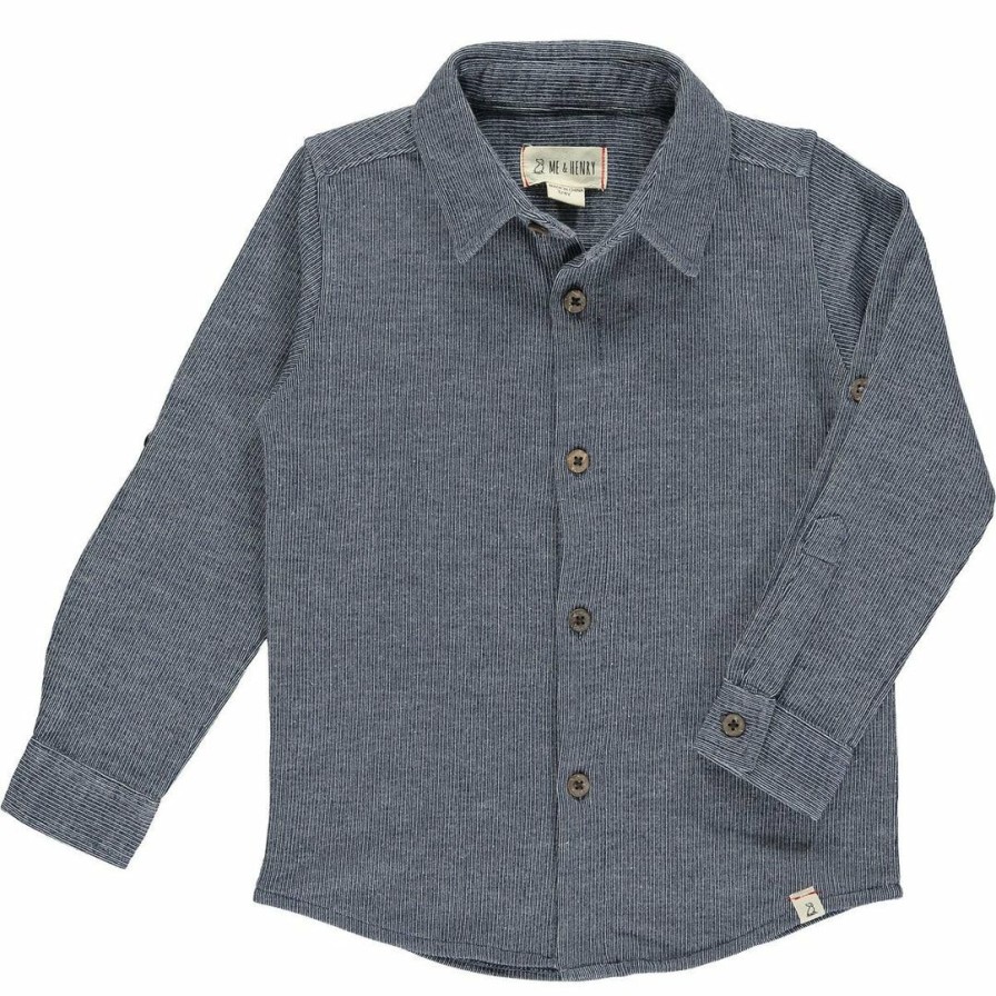 Boys * | Best Deal Me & Henry Stripe Columbia Shirt