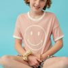 Tween * | Promo Tween Hayden Smiley Face Pink Tee