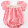 Baby Clothes * | Best Sale Honeydew Pink Lace Bubble