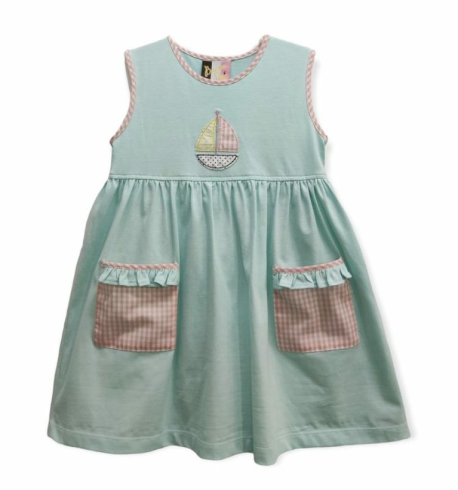 Girls * | Top 10 Girls Banana Split Sailboat Dress