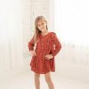 Girls * | Best Deal Mabel & Honey Red Woodland Dot Dress Girls