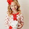 Girls * | Cheapest Girls Swoon Baby Santa Baby Pink Pocket Pj'S