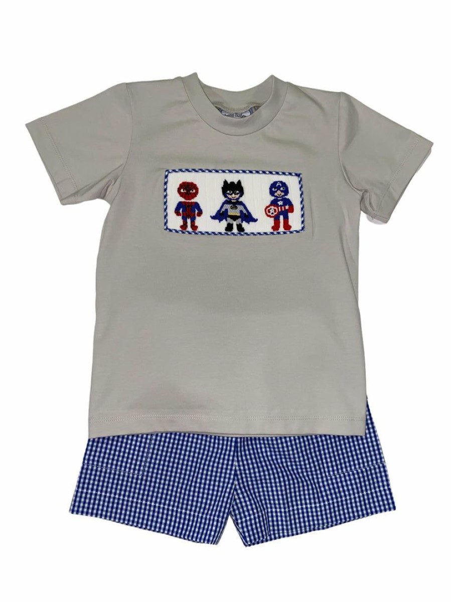 Boys * | Best Reviews Of Three Sisters Superhero Boys Short Set