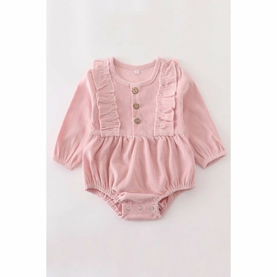 Baby Clothes * | Promo Honeydew Cord Ruffle Bubble