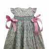 Girls * | Flash Sale Three Sisters Flower Festival Geo Smocked Dress