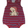 Boys * | Buy Three Sisters Baby Puppy Stripe Applique Bubble