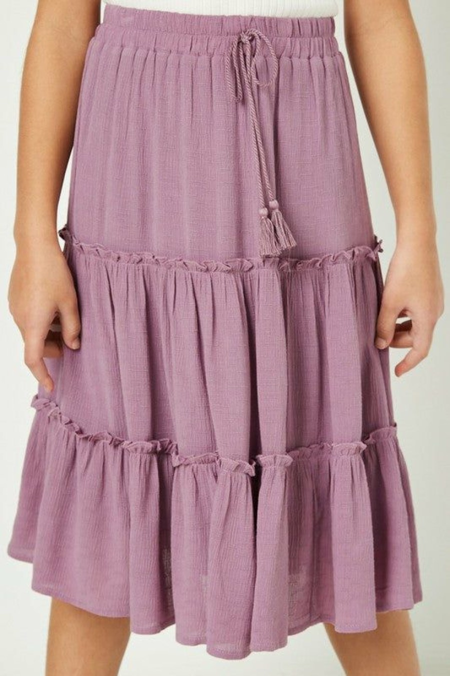 Tween * | Cheapest Tween Hayden Tassel Gauze Midi Skirt