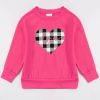 Girls * | Discount Honeydew Pink Love Heart Sweatshirt