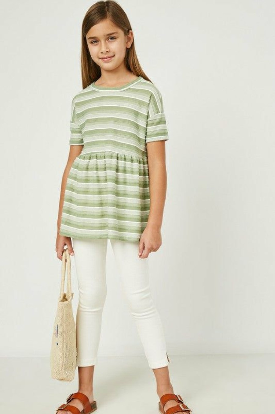 Tween * | Best Pirce Hayden 3 Stripe Peplum Top