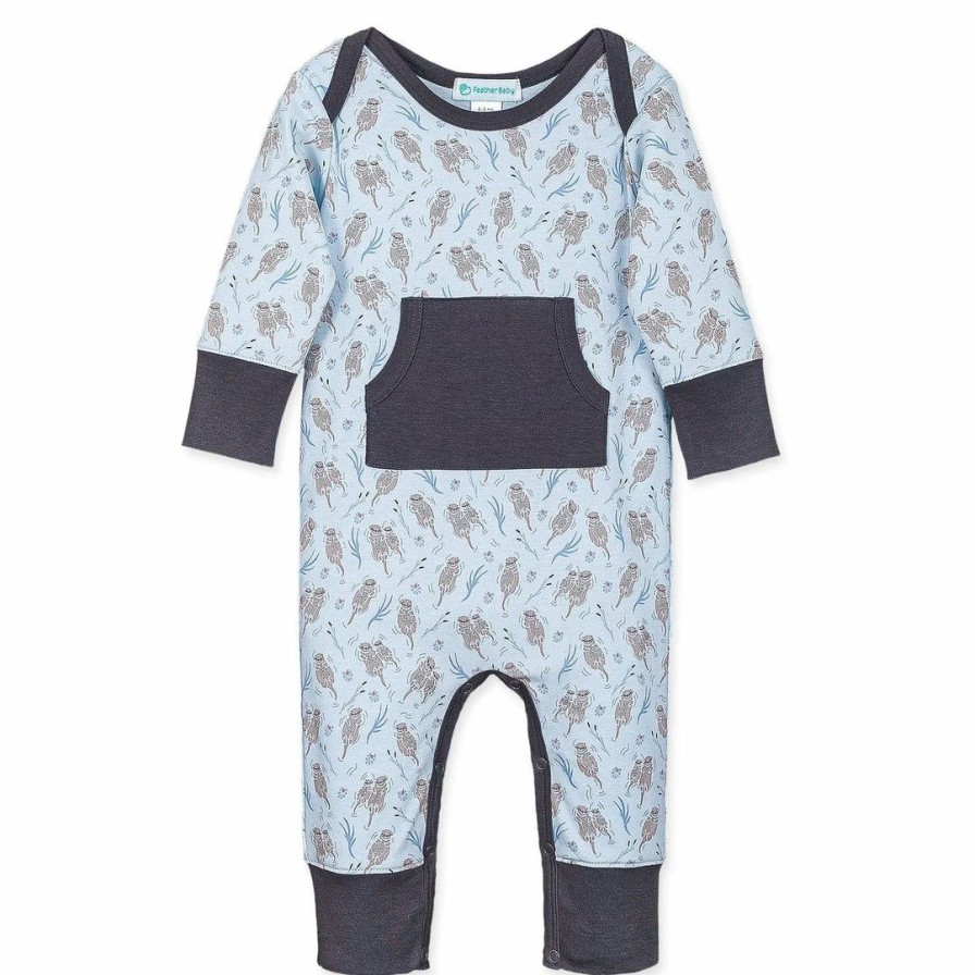 Boys * | Budget Feather Baby Otter Kangaroo Romper Boys