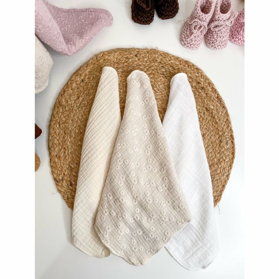 Baby Clothes * | Wholesale Baby Clothes Evalina 3 Pack Burp Cloth