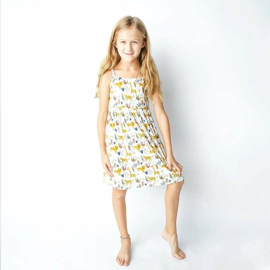 Girls * | Cheap Emerson & Friends Jungle Friends Bamboo Dress Girls