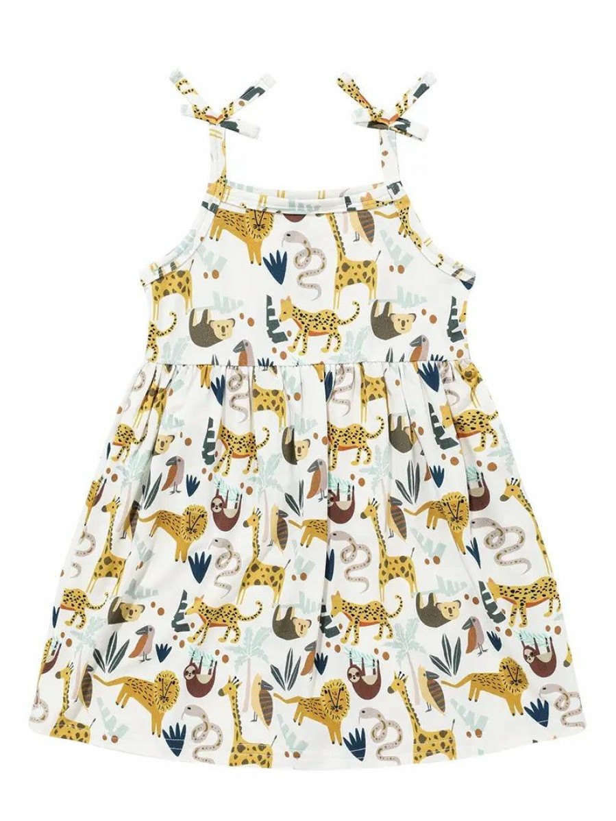 Girls * | Cheap Emerson & Friends Jungle Friends Bamboo Dress Girls