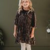 Girls * | Cheapest Girls Ren & Rouge Ash Grey Velvet Dress