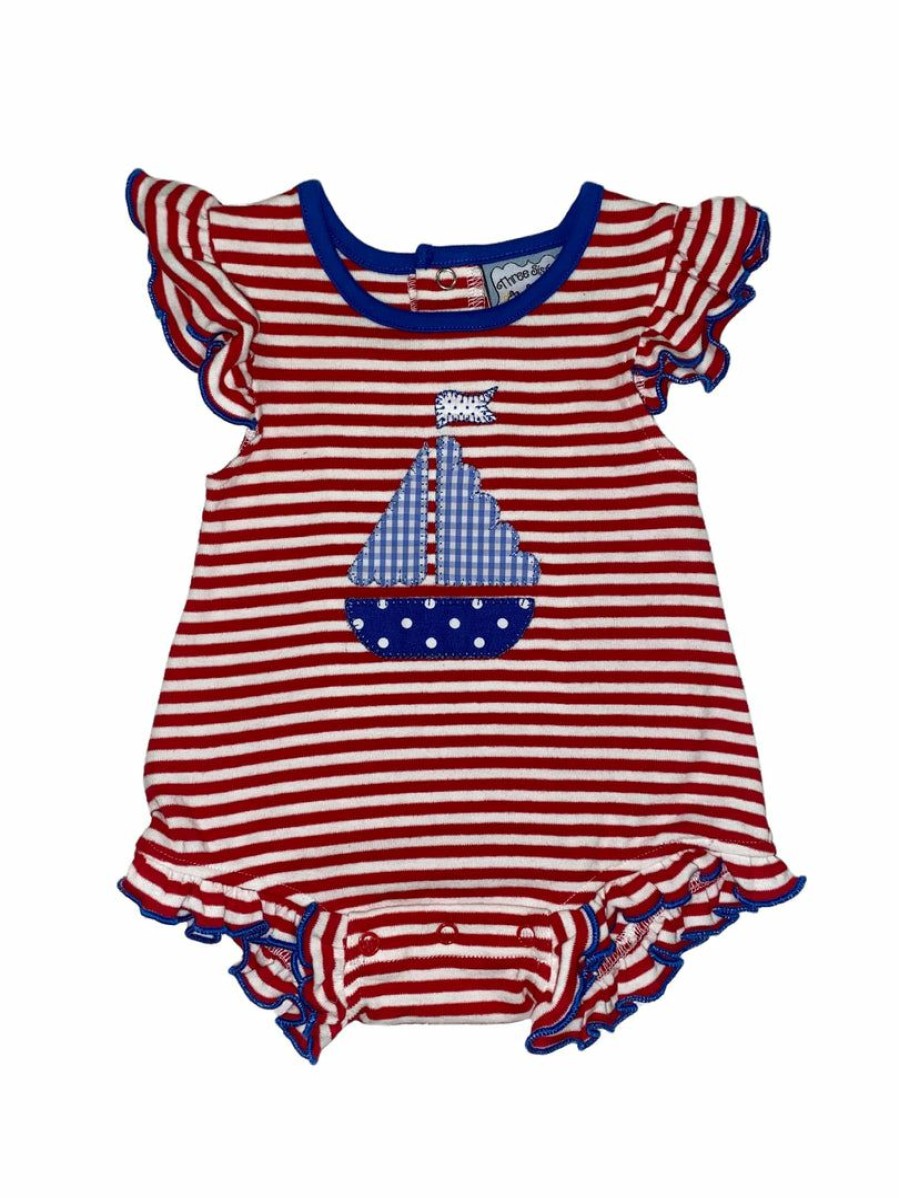 Baby Clothes * | Best Pirce Baby Clothes Three Sisters Baby Girls Sailboat Bubble