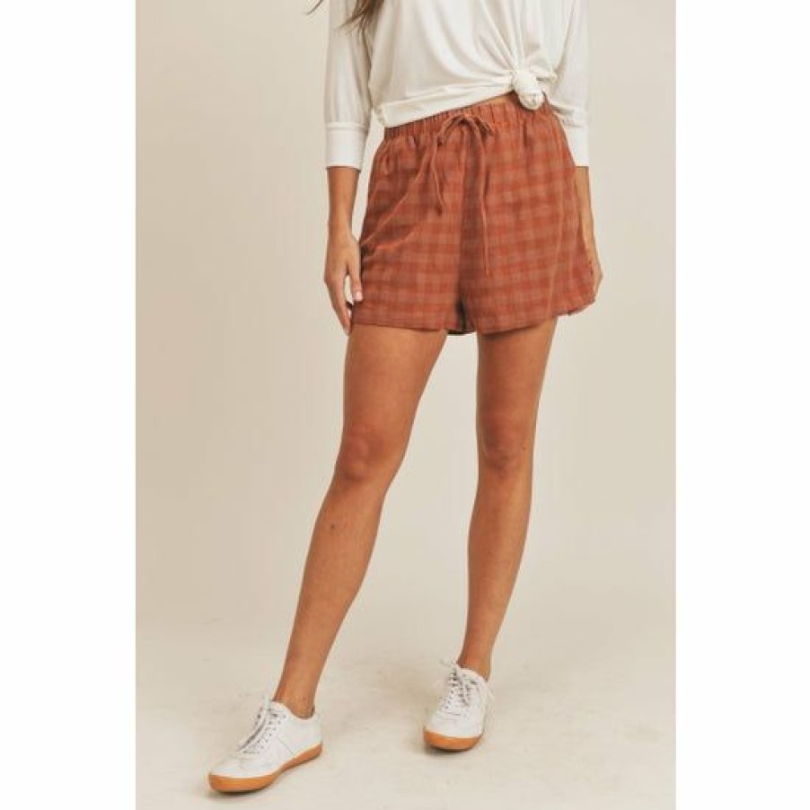 Tween * | Cheapest Sadie & Sage Gatlinburg Check Short