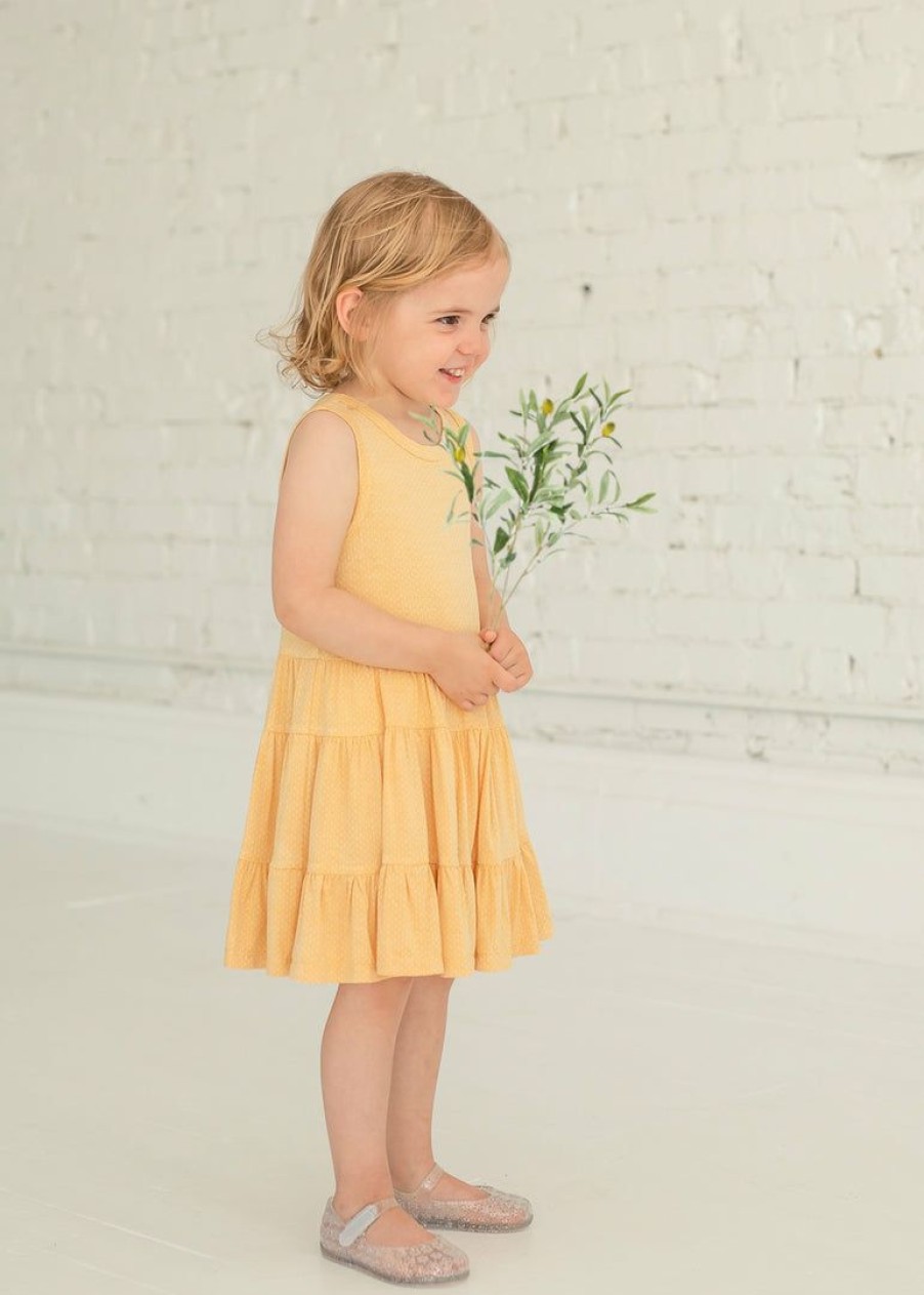 Girls * | Cheapest Mabel & Honey Going Bananas Polka Dot Knit Dress