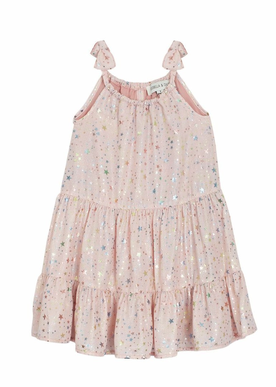 Girls * | Best Pirce Girls Mabel & Honey Summer Sparkle Chiffon Dress