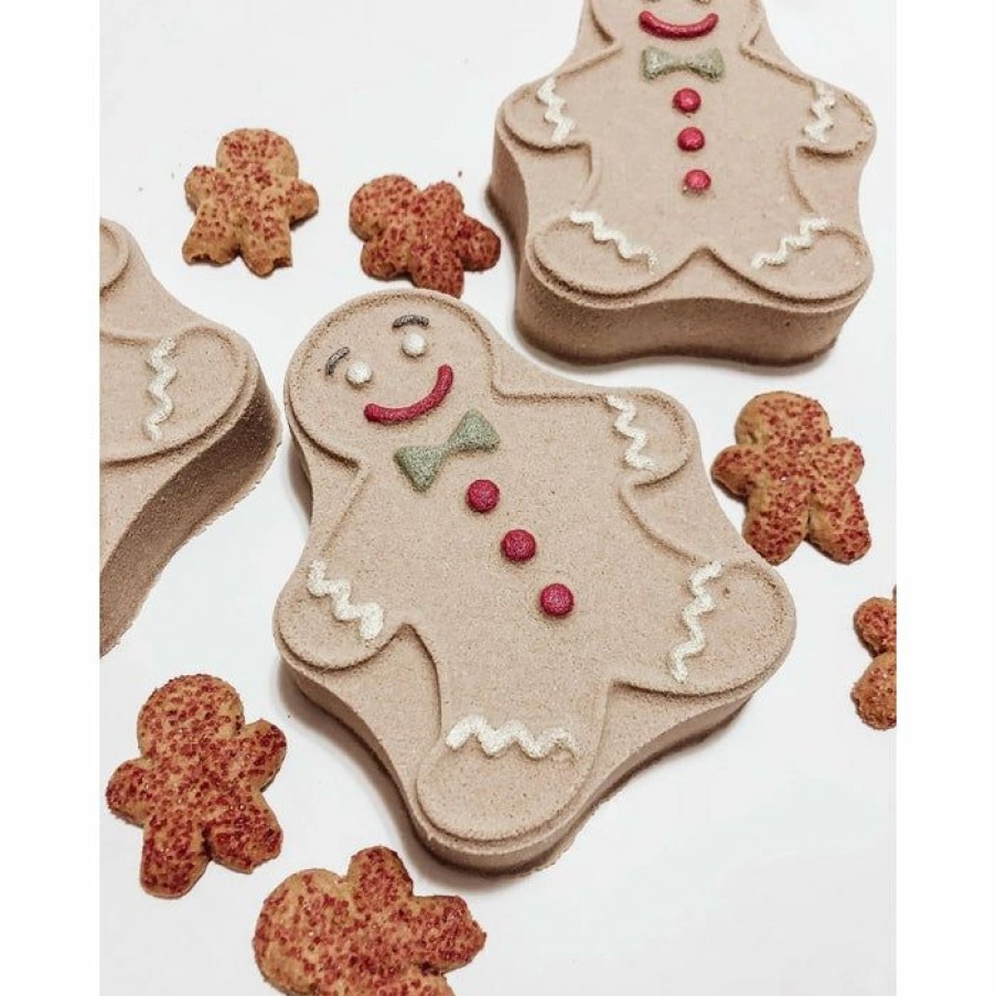 Girls * | Coupon Mama Bear Organics Mamabear Organics Gingerbread Man Bath Bomb